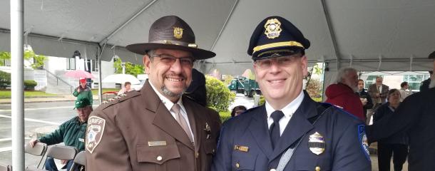 Cheshire County Sheriff Eli Rivera and Center Harbor Chief Mark Chase